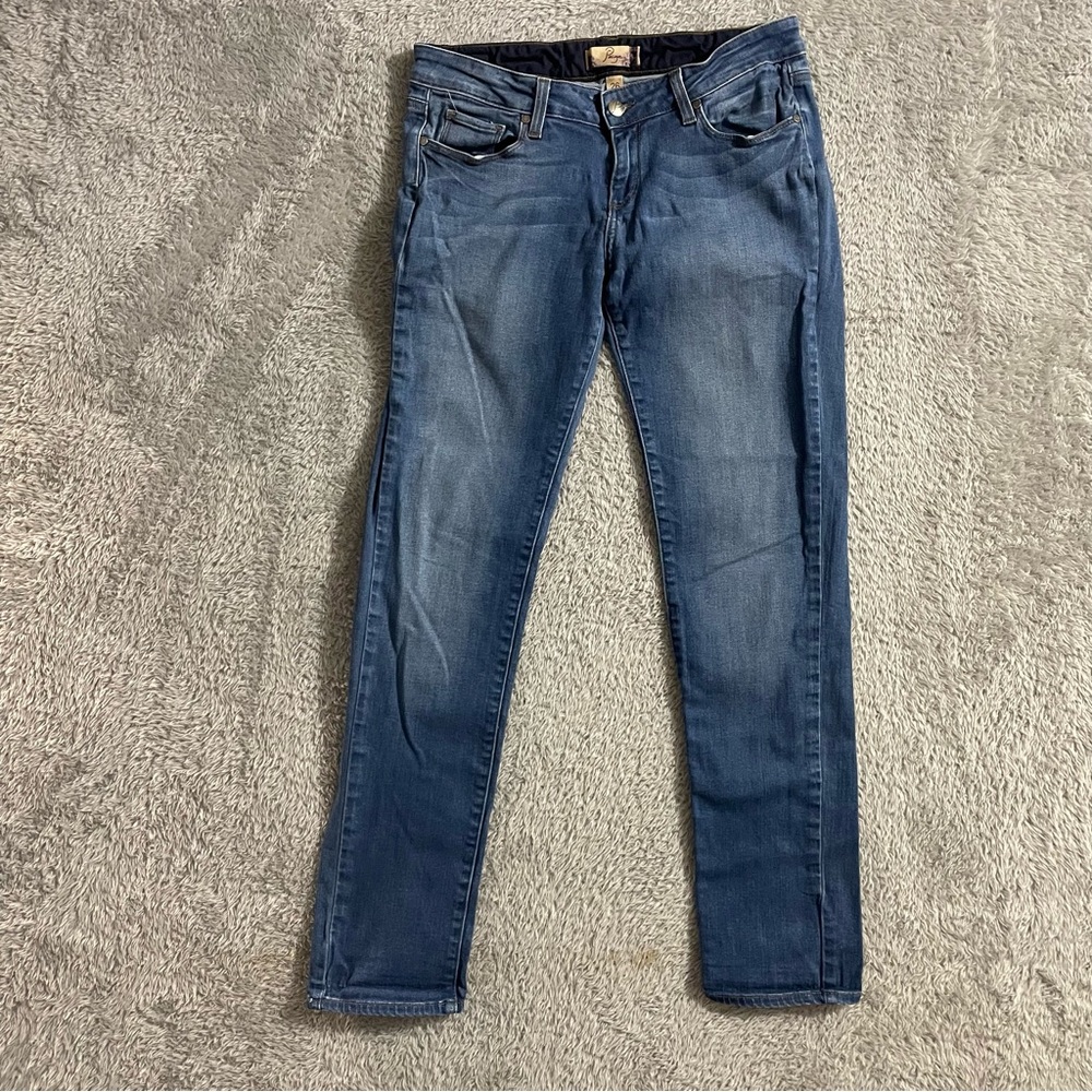 Paige Jeans‎ Womens Size 26 Boyfriend Canyon Blue Denim Medium Wash Stretch